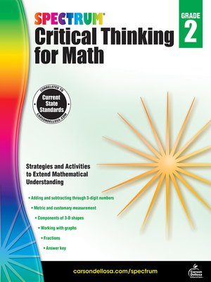 cover image of Spectrum Critical Thinking for Math, Grade 2